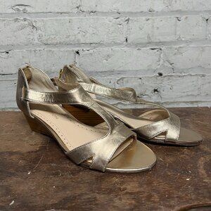 Adrienne Vittaadini - Gold & Leather Sandles - Size 6